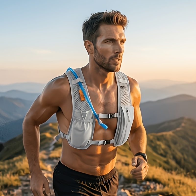 Running Gear Vest - Solid Color Breathable Lightweight Multi Pocket