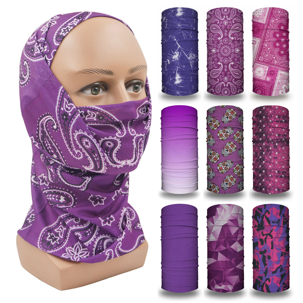 Running Gear Youtube - Purple Balaclava Women Running Camping Headband