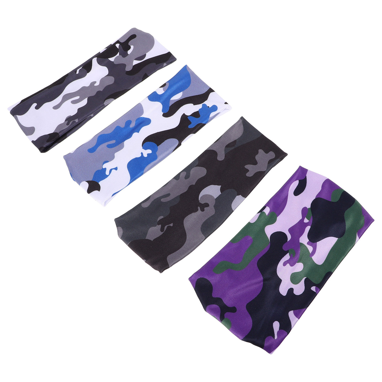 Running Gear Youth - 4Pcs Sweatbands Camo Athletic Sweat Wicking