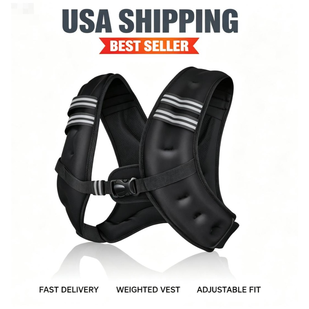 Running Gear Vest - Fitness Weighted Vest Pre-Filled Iron Pellets