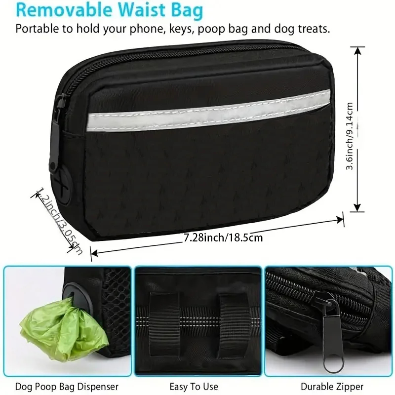 Free Dog Leash with Zipper Pou - Running Gear Dog recension och pris