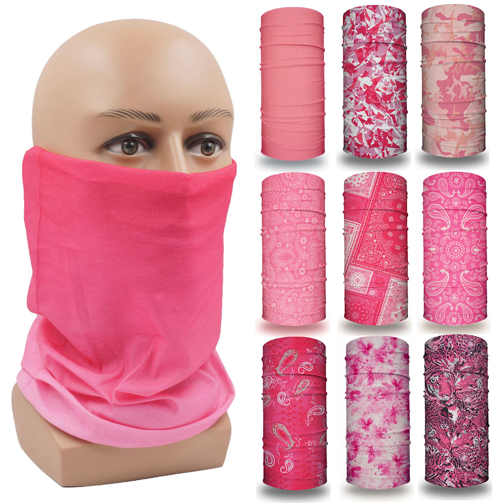 Pink Bandana Face Mask Hiking  - Running Gear Youtube recension och pris