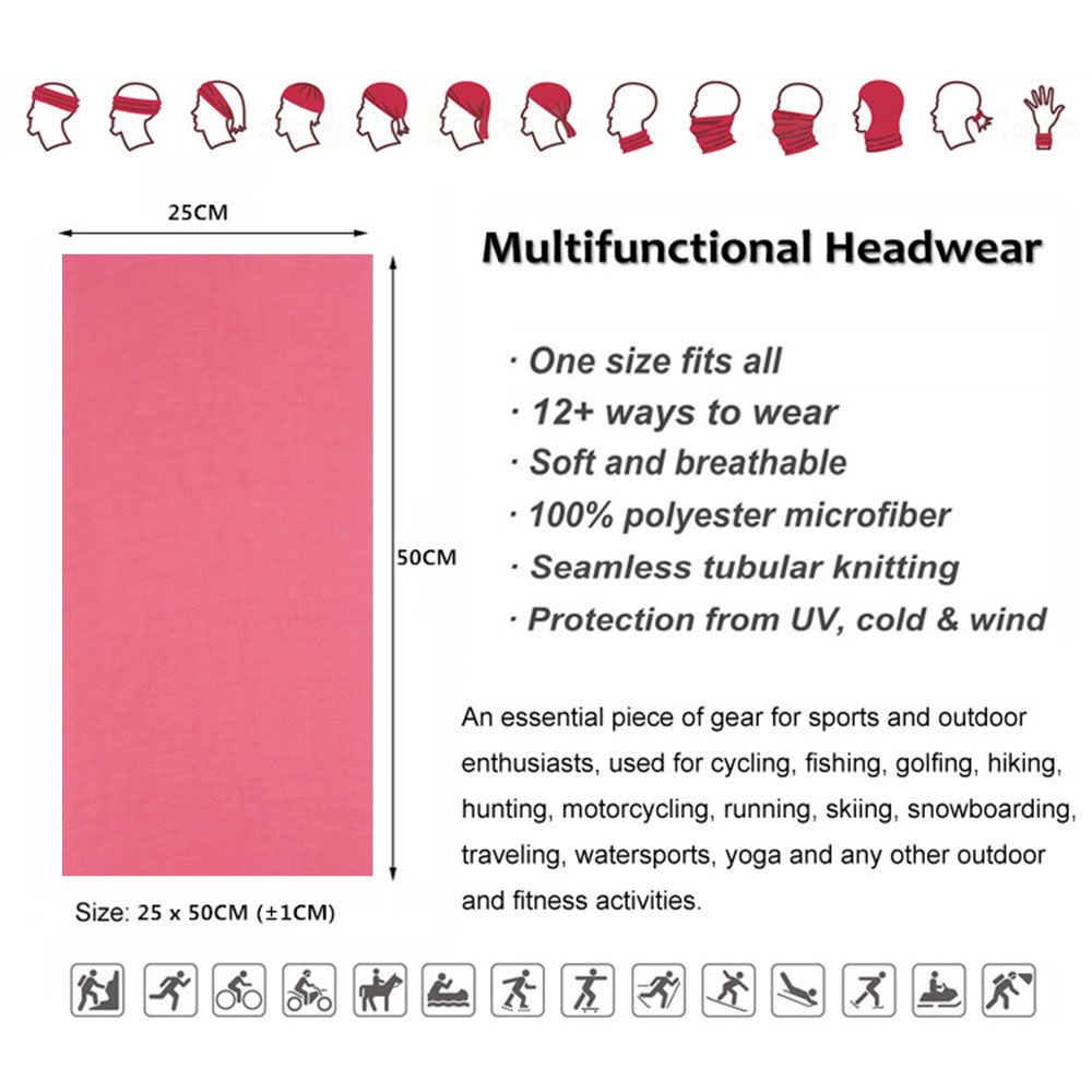 Pink Seamless Outdoor Bandana  - Running Gear Youtube recension och pris