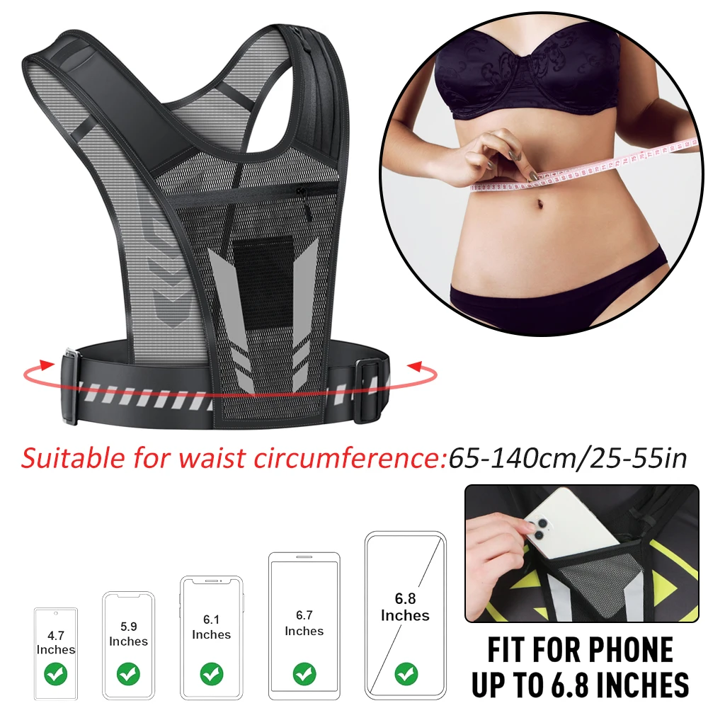 Reflective Running Vest with P - Running Gear For Your Phone recension och pris