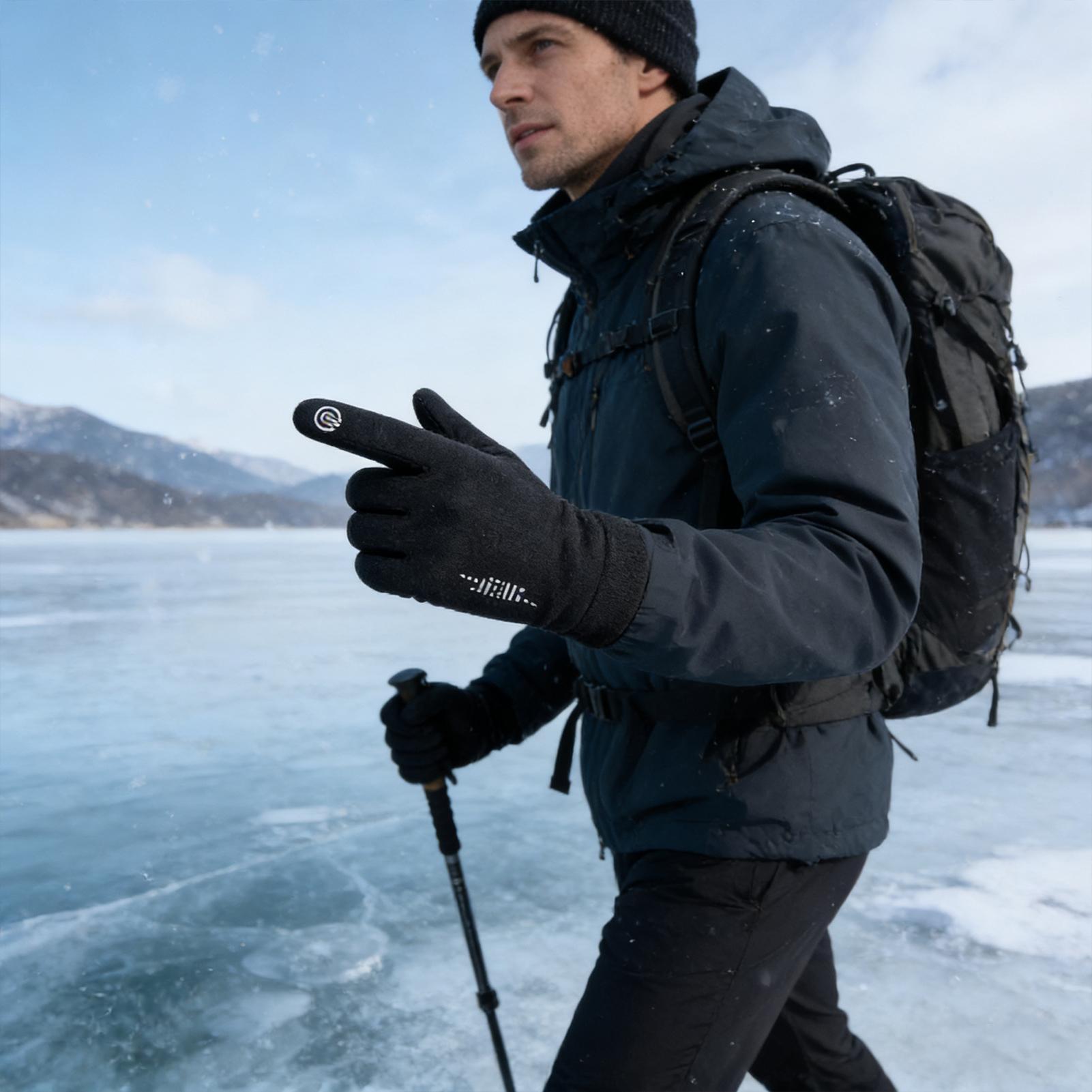 Warm Cycling Gloves Full Finge - Running Gear For Cold Weather recension och pris